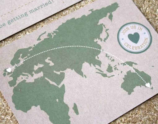 Vintage Postcard Save the Date - Designed by Rodo Creative in Manchester