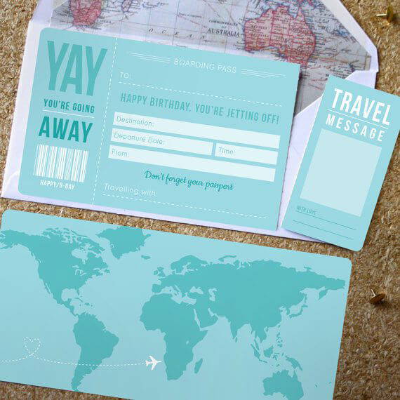 Birthday Boarding Pass – A perfect way to announce a surprise trip away!