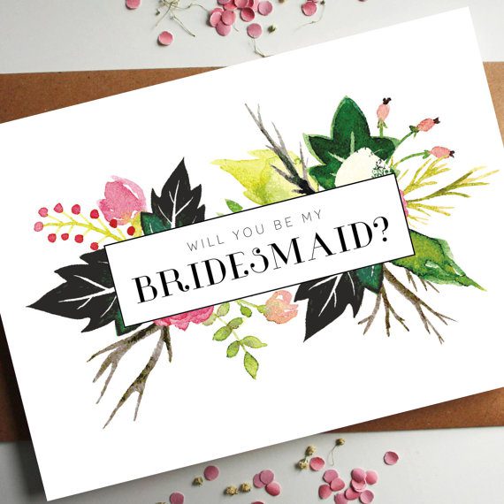 Bridesmaid and Maid of Honour Cards