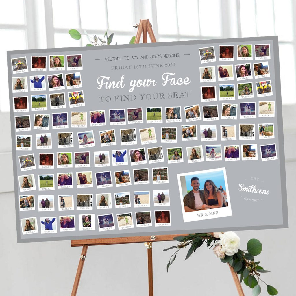 find your face photo table plan by Rodo Creative