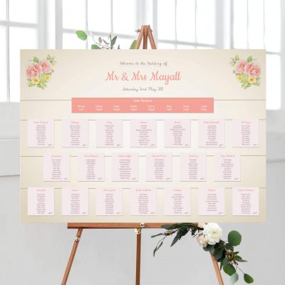 Rose Garden Vintage Table Plan - Designed by Rodo Creative in Manchester