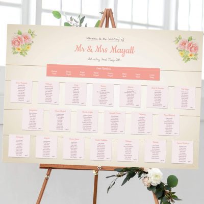Rose Garden Vintage Table Plan - Designed by Rodo Creative in Manchester