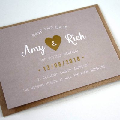 Rustic Love Heart Save The Date - Designed by Rodo Creative