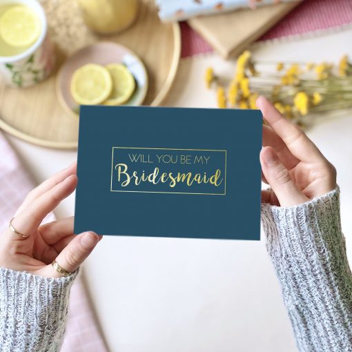 Bridesmaid Gold Foil Card - designed by Rodo Creative in Manchester