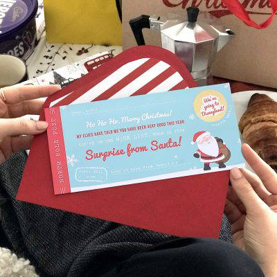 Santa's Surprise Scratch Off Ticket - Designed by Rodo Creative