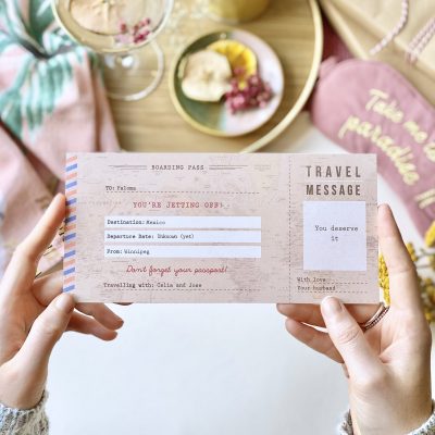 Vintage Travel Ticket Gift - Designed by Rodo Creative