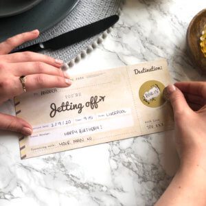 You're Jetting Off Scratch Off Boarding Pass - Designed by Rodo Creative