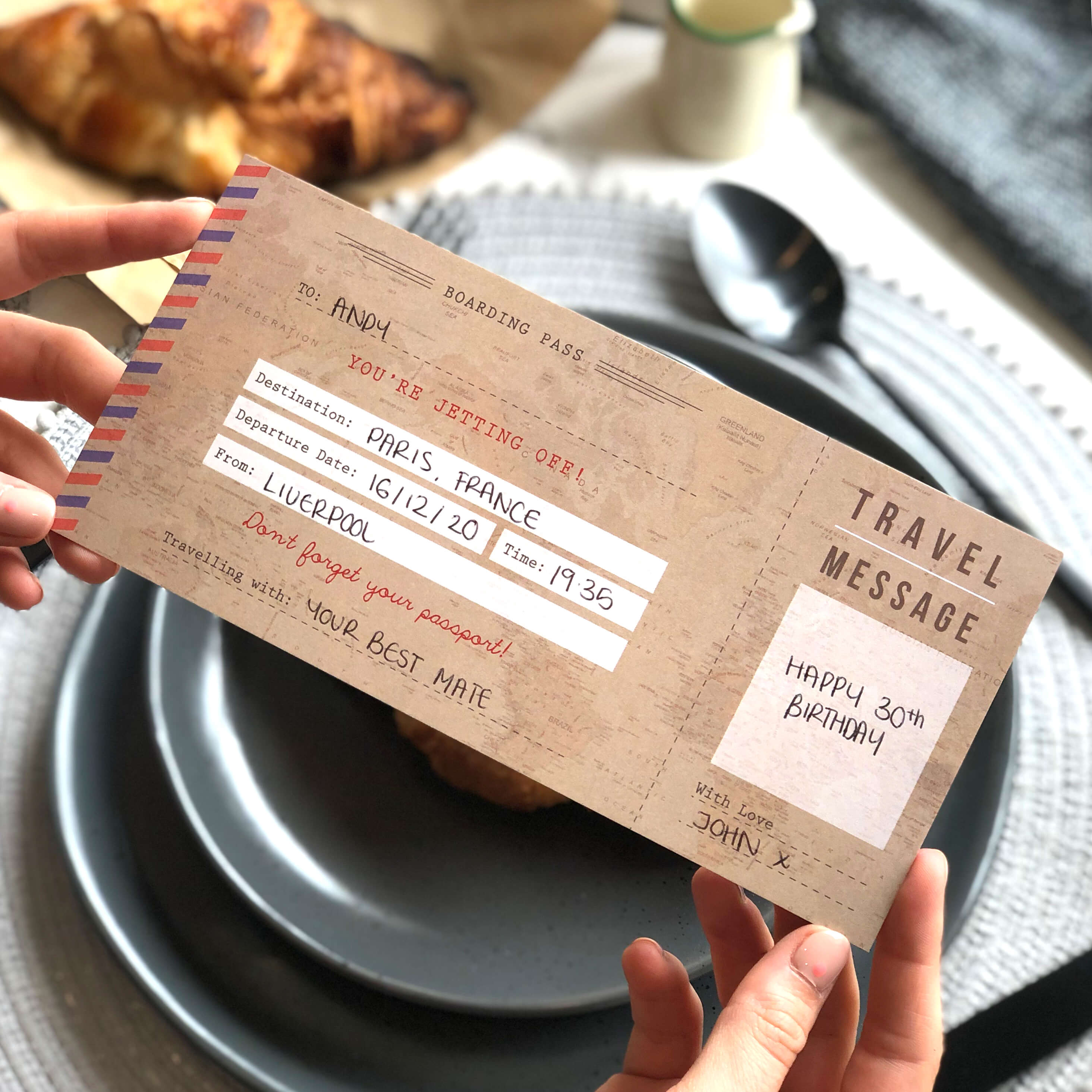 Vintage Travel Ticket Gift Designed by Rodo Creative in Manchester