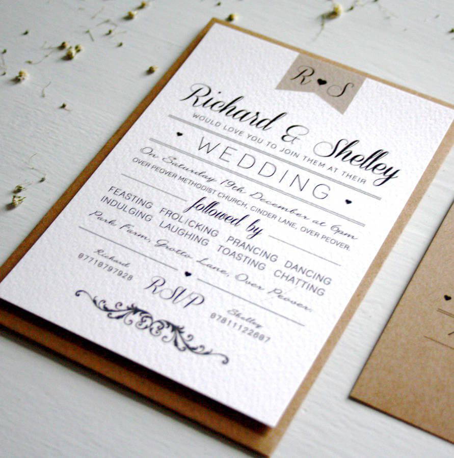 Elegant Type Vintage Wedding Invitation Designed By Rodo Creative