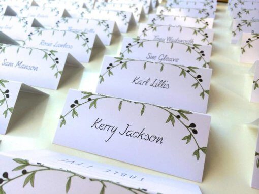 Olive Wedding Place Cards