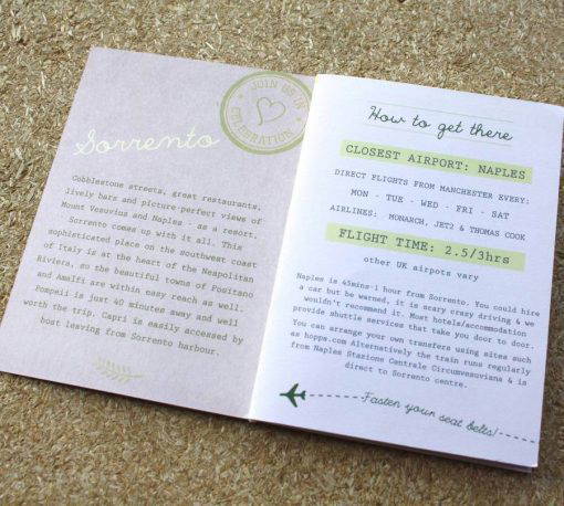 Passport Wedding Invitation Travel Booklet designed in Manchester by Rodo Creative