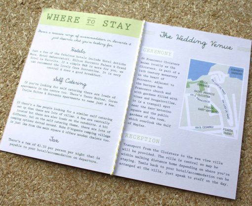 Passport Wedding Invitation Travel Booklet designed in Manchester by Rodo Creative