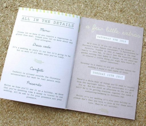 Passport Wedding Invitation Travel Booklet designed in Manchester by Rodo Creative