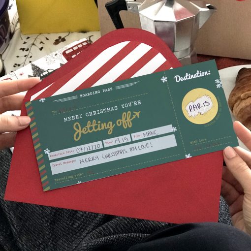 Christmas Jetting Off Scratch Off Boarding Pass - Designed by Rodo Creative