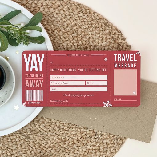 Christmas Boarding Pass gift designed by Rodo Creative in Manchester
