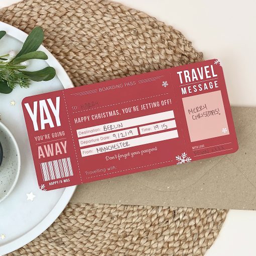 Christmas Boarding Pass gift designed by Rodo Creative in Manchester