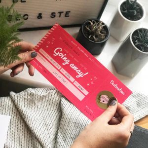 Valentines Jetting Off Scratch Card Boarding Pass - By Rodo Creative