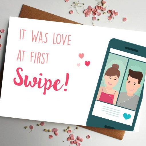 Rodo Creative's Love at first swipe Valentines day card