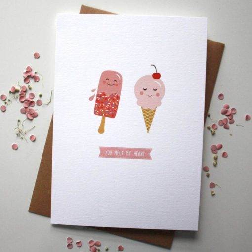 You Melt My Heart Card Love Card - Designed By Rodo Creative