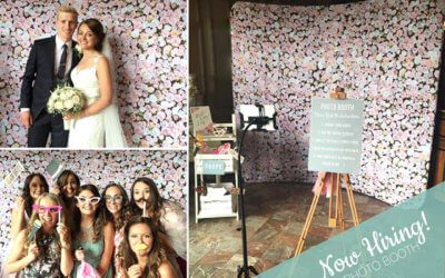 Flower Wall photo booth set up for hire