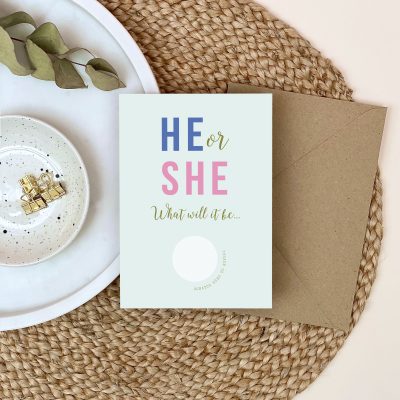 Scratch Reveal Baby Announcement Card - Designed by Rodo Creative