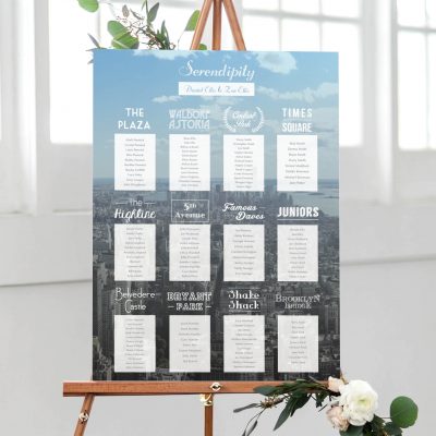 New York Table Plan designed by Rodo Creative in Manchester