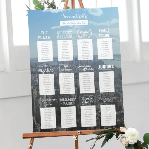 New York Table plan designed by Rodo Creative in Manchester