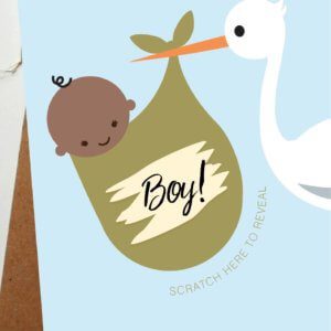 Baby Announcement gender card - designed by rodo creative