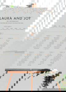 Geometric Table plan designed by Rodo Creative in Manchester