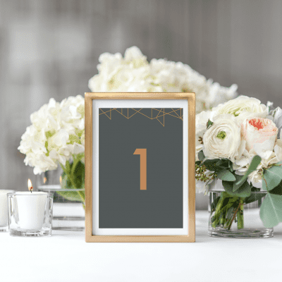 Geometric Table Numbers - Designed by Rodo Creative