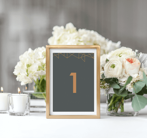 Geometric Table Numbers - Designed by Rodo Creative