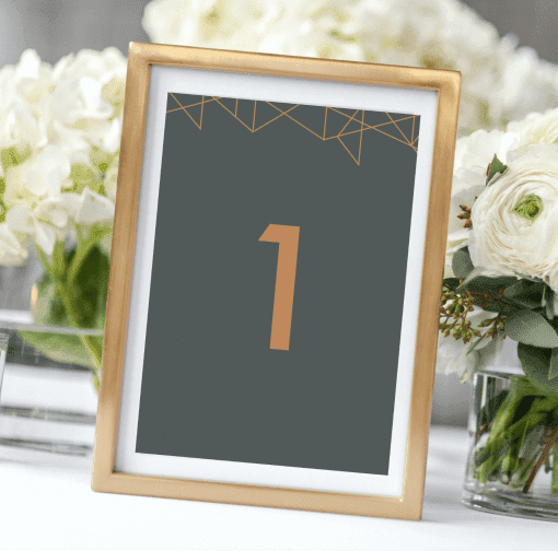 Geometric Table Numbers - Designed by Rodo Creative