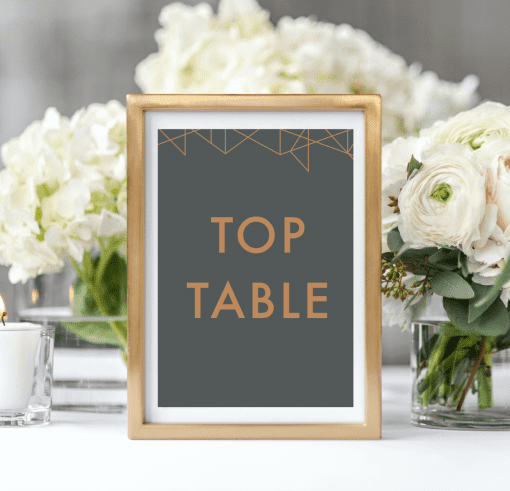 Geometric Table Numbers - Designed by Rodo Creative