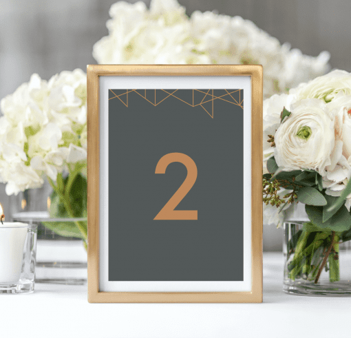 Geometric Table Numbers - Designed by Rodo Creative