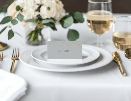 Geometric Place Cards - Designed by Rodo Creative