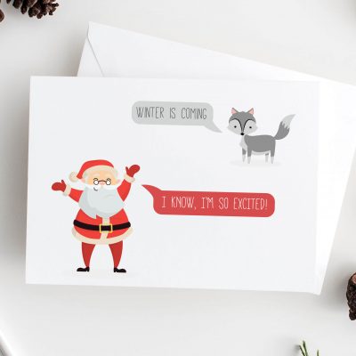 Game of Thrones winter is coming Christmas card by Rodo Creative