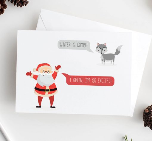 Game of Thrones winter is coming Christmas card by Rodo Creative