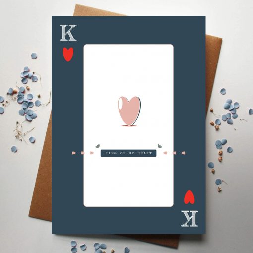 King of My Heart Card - Designed by Rodo Creative - Based in Manchester