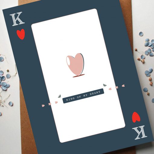 King of My Heart Card - Designed by Rodo Creative - Based in Manchester