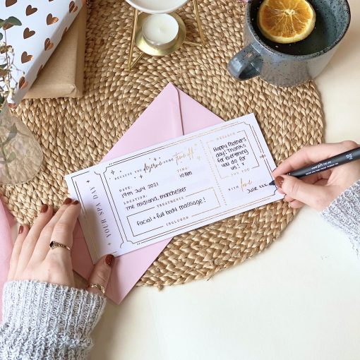 Spa Day Treatment Ticket Gift - Designed by Rodo Creative