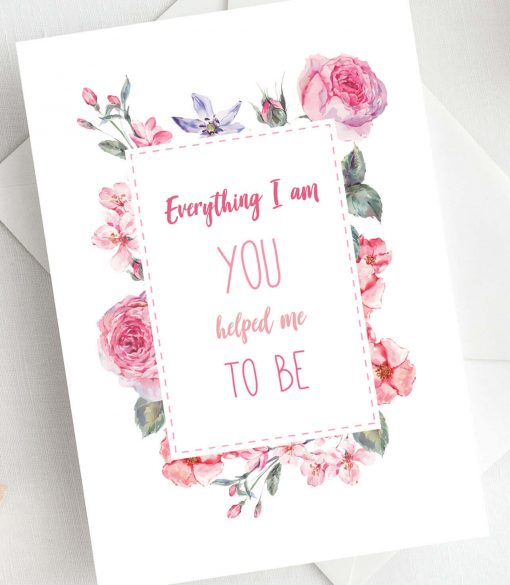 Everything I am Mothers day card designed by Rodo Creative in Manchester