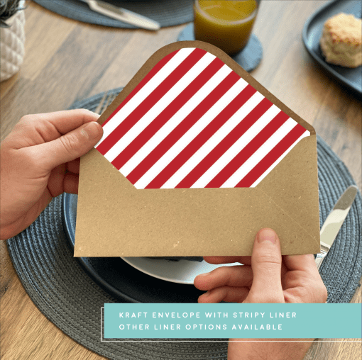 Rodo Creative Stripy envelope liner - Kraft