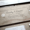 Phileas Fogg Vintage Map Boarding Pass Invitations designed by Rodo Creative. Perfect for a travel themed wedding or travel couple