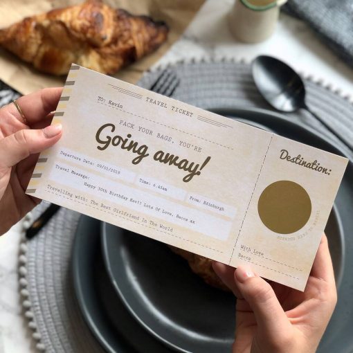 You're Going Away Scratch Off Boarding Pass - Designed by Rodo Creative