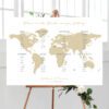 where in the world are you sitting table plan for wedding or birthday event gold world map