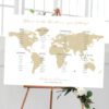 where in the world are you sitting table plan for wedding or birthday event gold world map