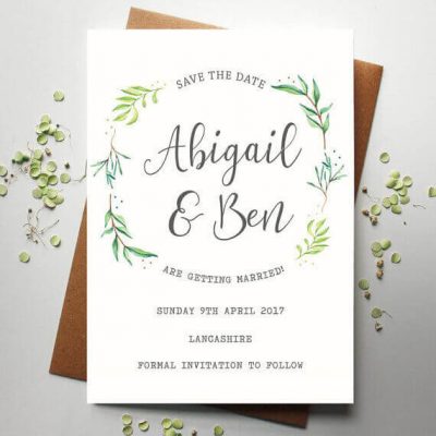 Watercolour Botanical Save the Date - Designed by Rodo Creative