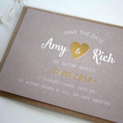 Rustic Love Heart Save The Date - Designed by Rodo Creative