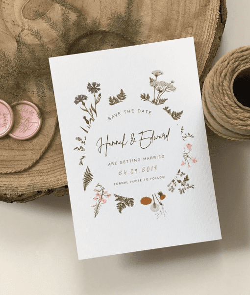 Botanical Garden Save the Date Card - Designed by Rodo Creative