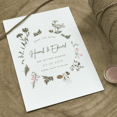 Botanical Garden Save the Date Card - Designed by Rodo Creative